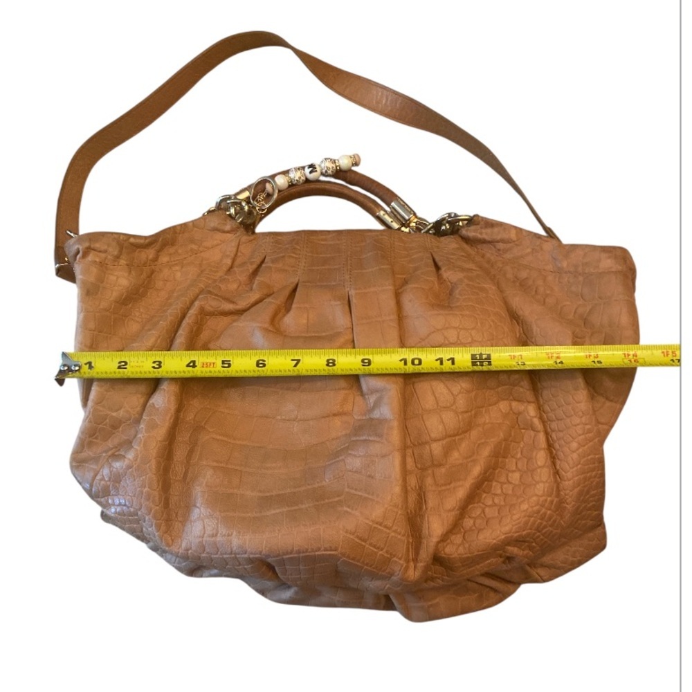 Michael Kors Erin Large Brown Crocodile Leather Shoulder Tote - Picture 6 of 11